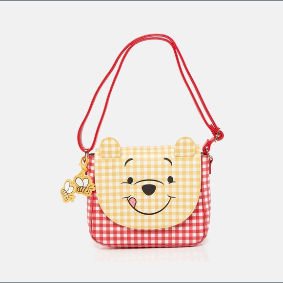 LOUNGEFLY Winnie the Pooh Gingham Crossbody Bag - Picture 2 of 14